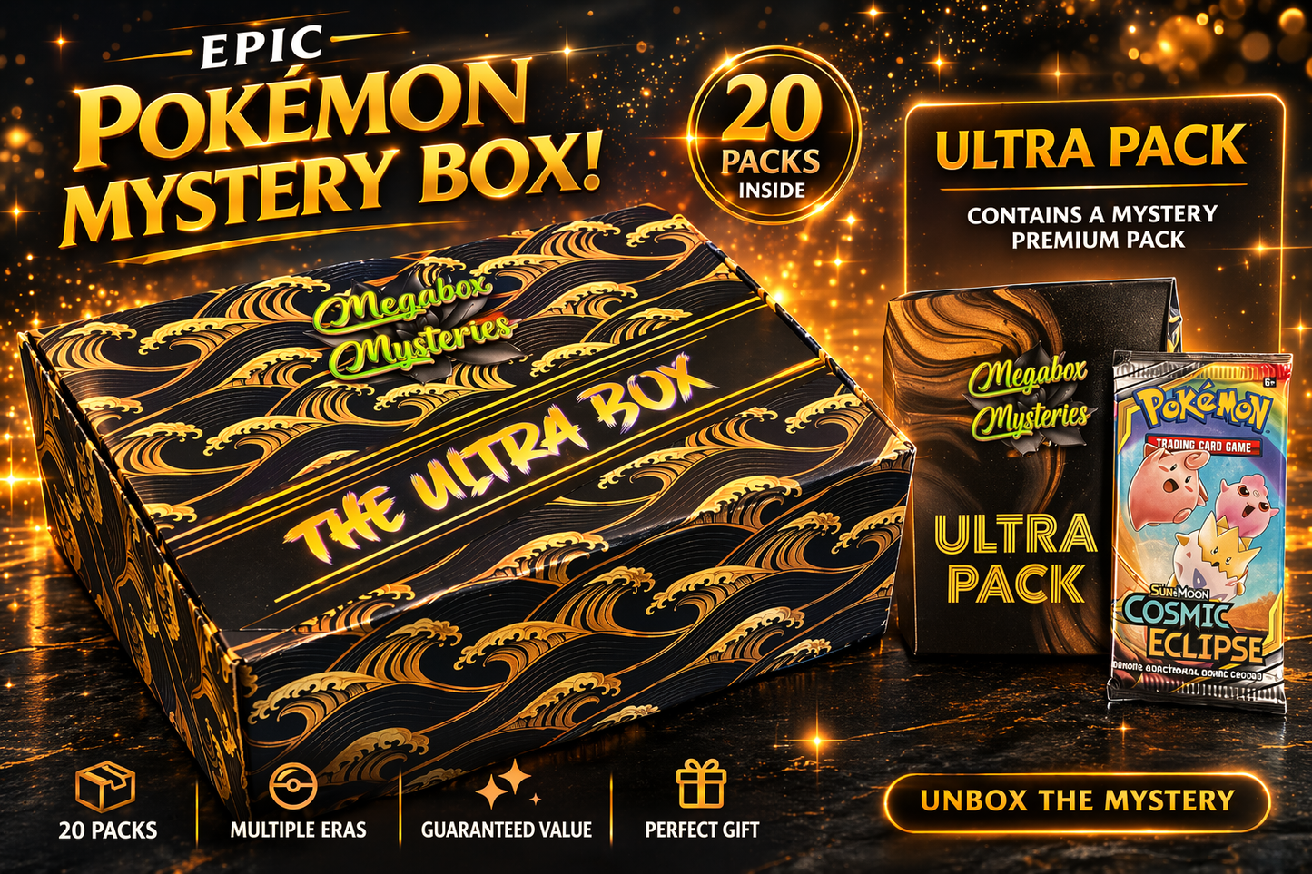 The Ultra Box - 20 English Pokémon Booster Packs