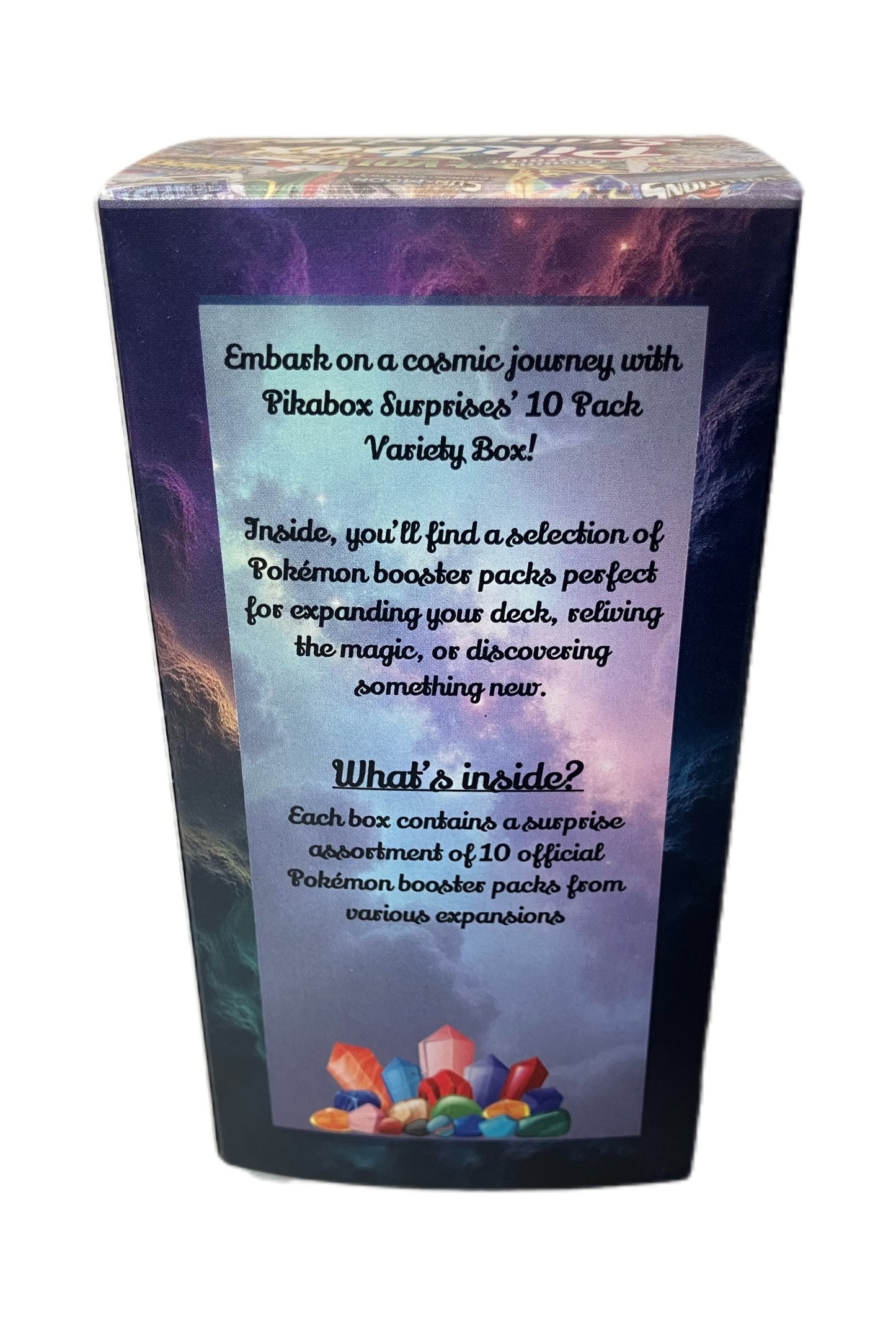 Pokémon trading card game box with cosmic design and text